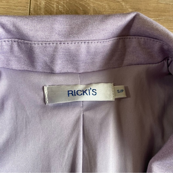 Ricki’s blazer lilac ruched‎ 3/4 sleeves notch collar single button - Picture 11 of 14